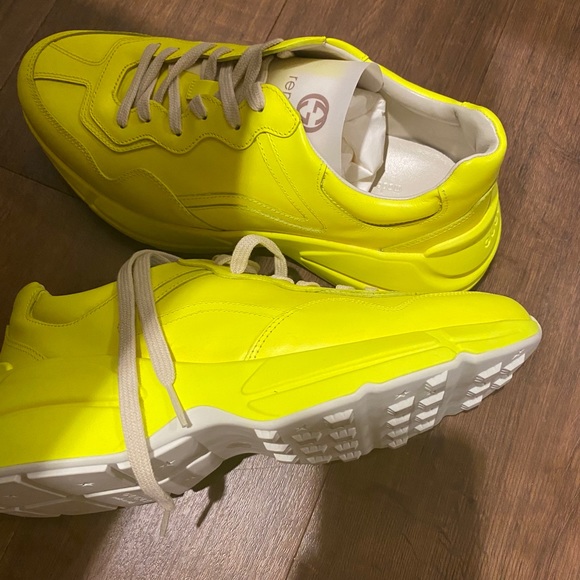 Gucci Leather Upper and Yellow Fluo Sneaker - Picture 2 of 6